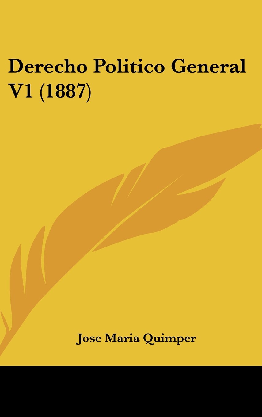 Derecho Politico General V1 (1887) Contemporary literature