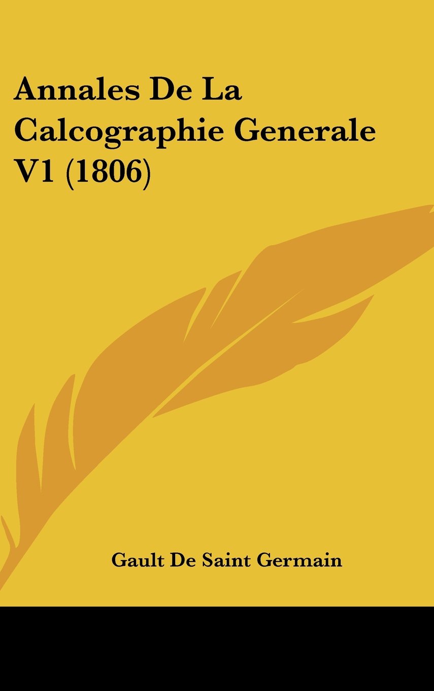 Annales De La Calcographie Generale V1 (1806) Books
