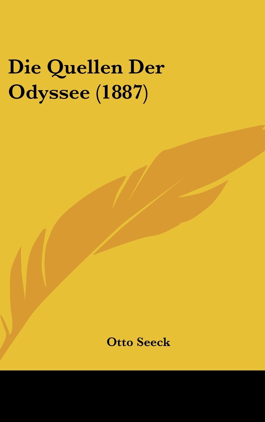 Die Quellen Der Odyssee (1887) Books