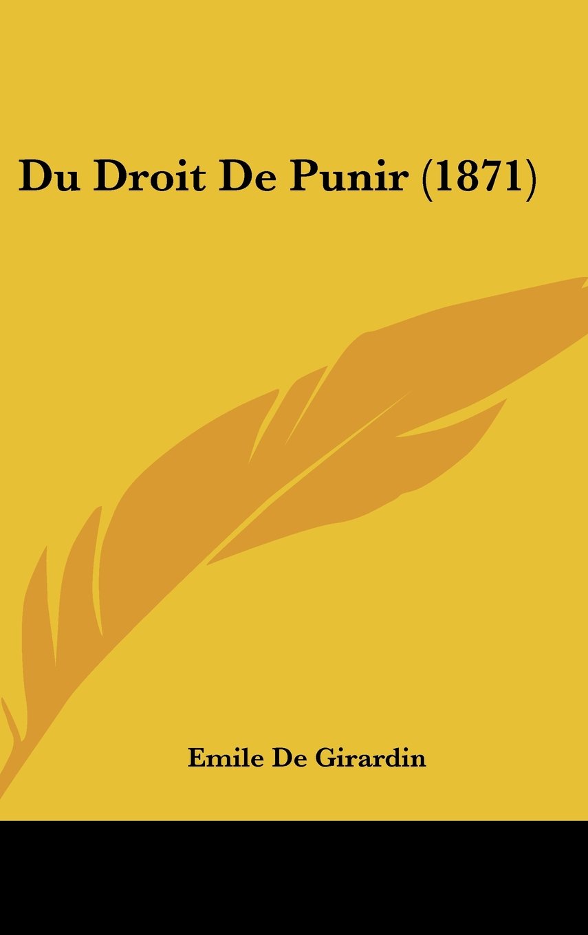 Du Droit De Punir (1871) Books