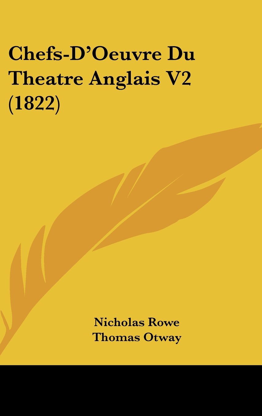Chefs-D'Oeuvre Du Theatre Anglais V2 (1822) Books