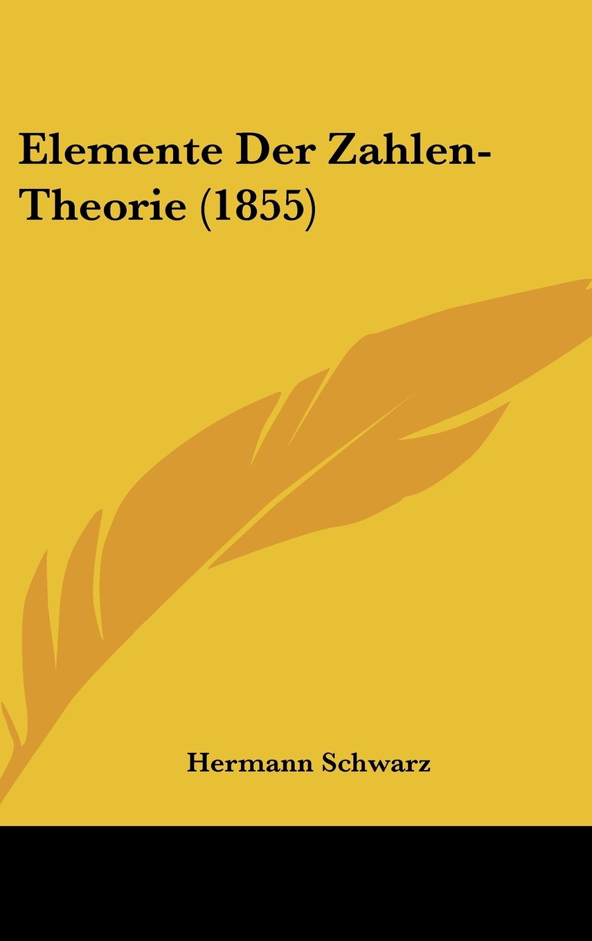 Product Image: Elemente Der Zahlen-Theorie (1855)