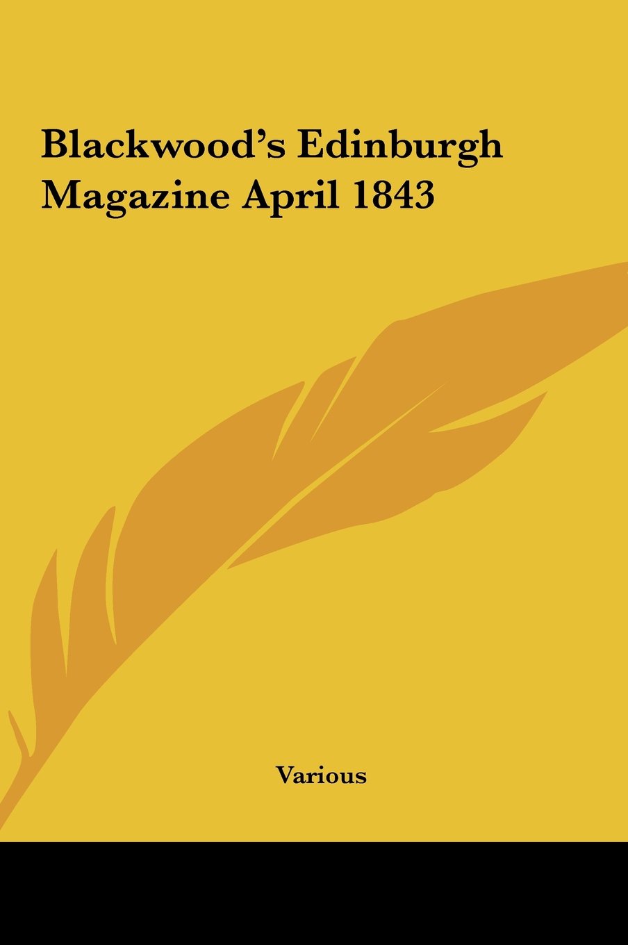 Blackwood's Edinburgh Magazine April 1843 Books