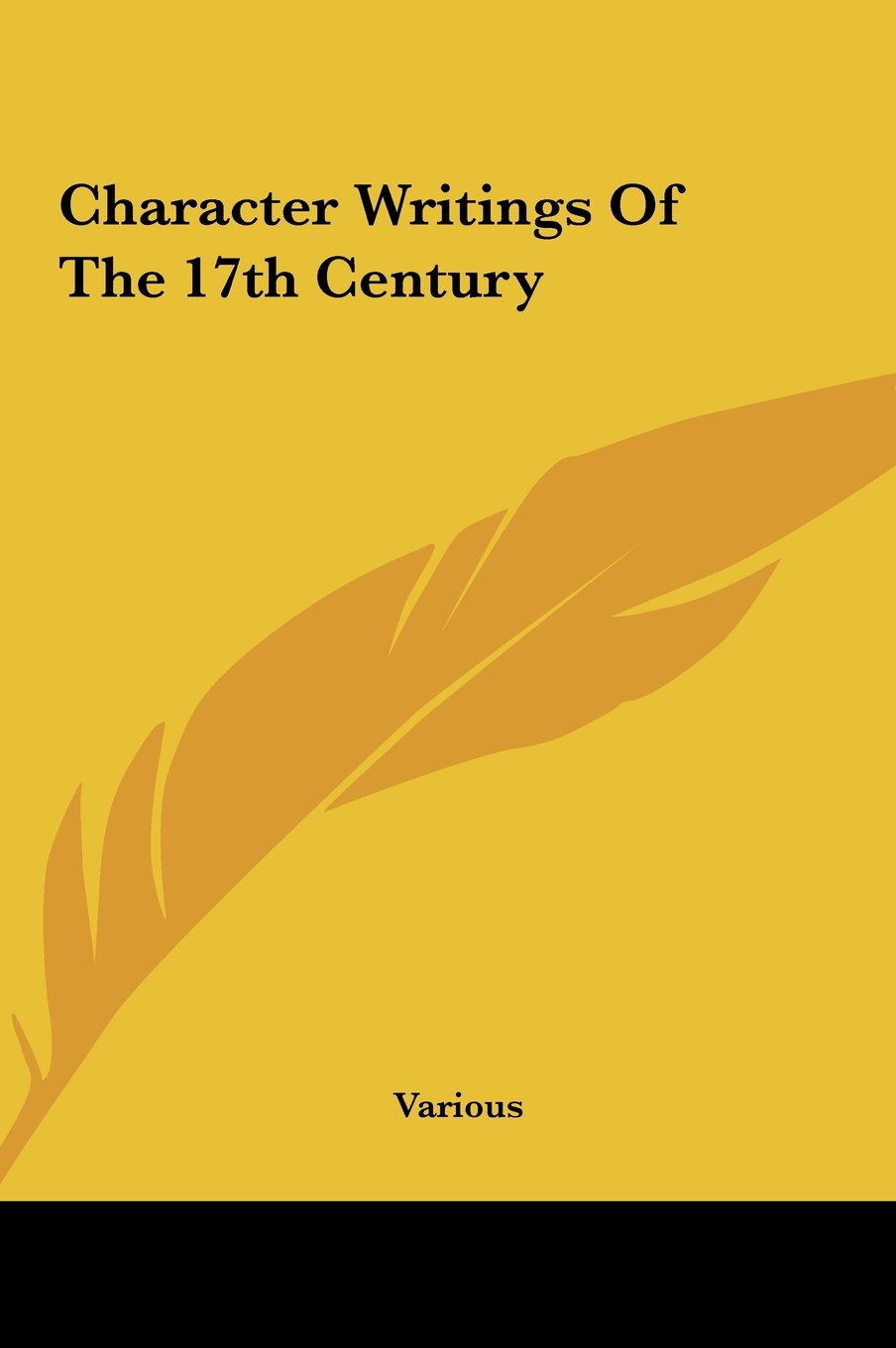 Character Writings of the 17th Century Contemporary literature