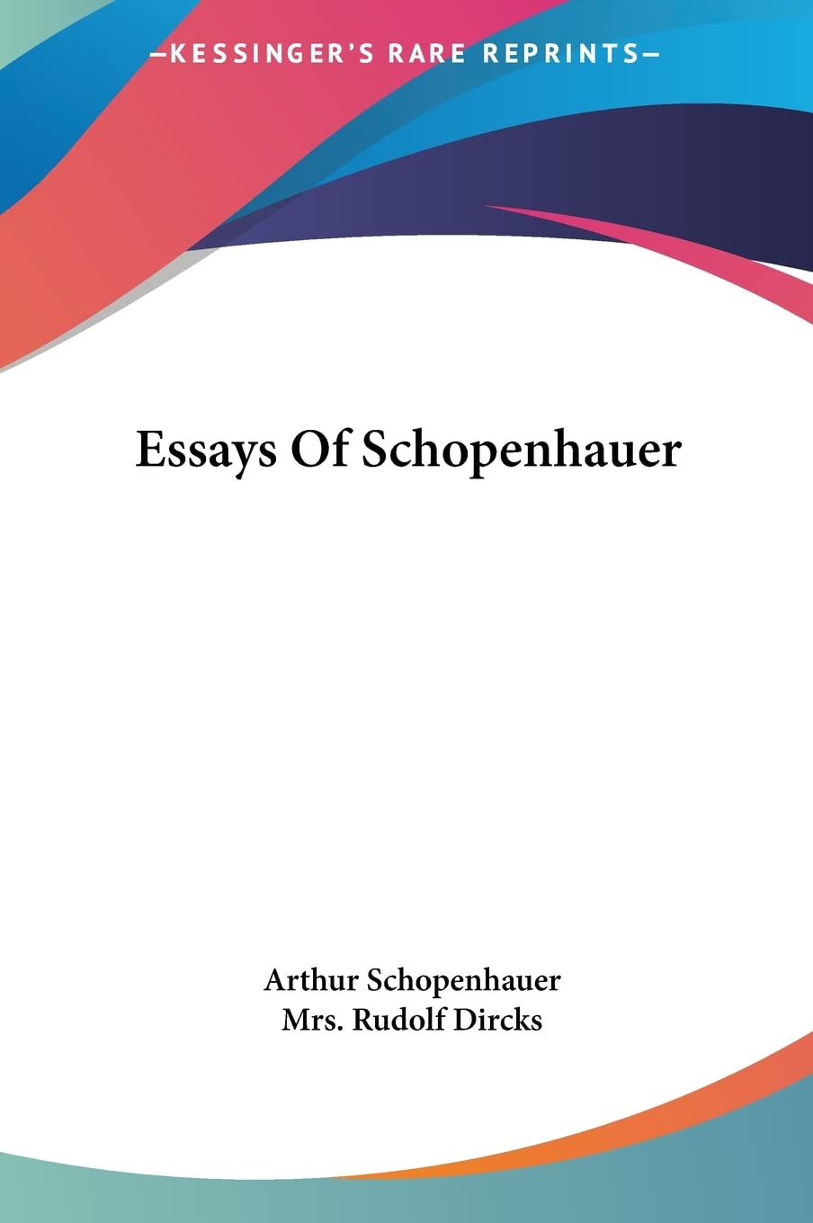 Product Image: Essays Of Schopenhauer
