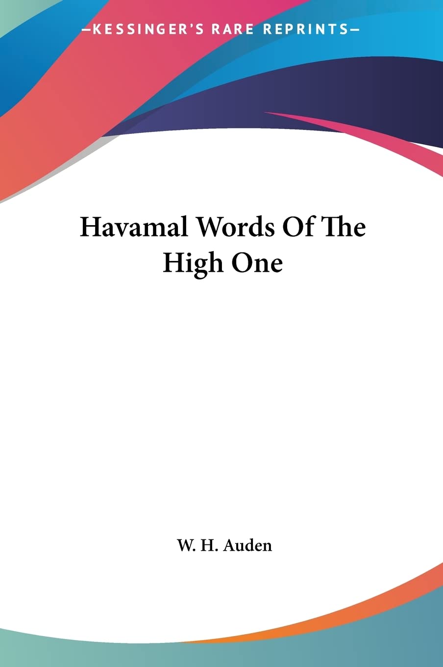 Havamal Words Of The High One Contemporary literature