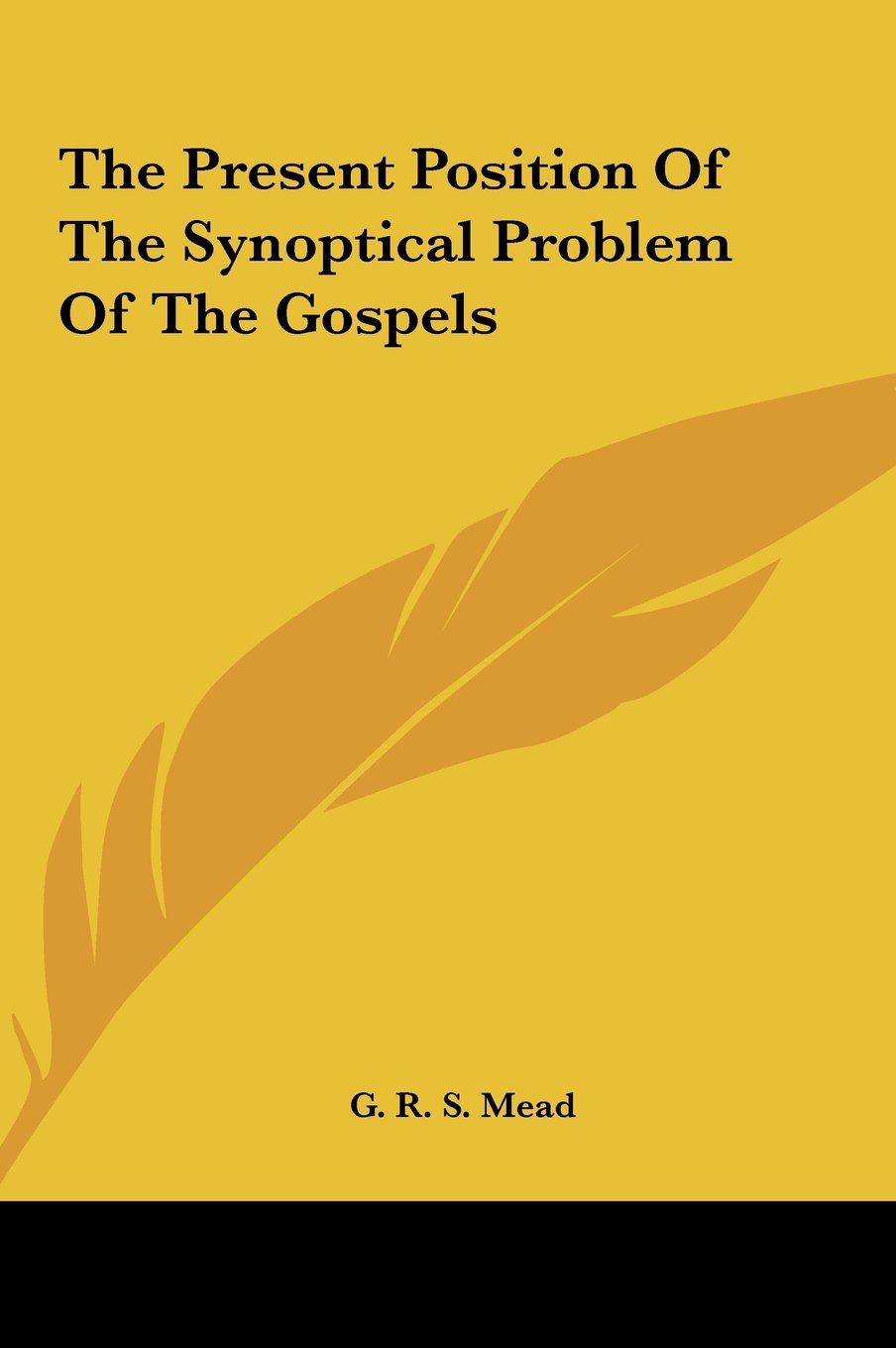 The Present Position Of The Synoptical Problem Of The Gospels Computer Science