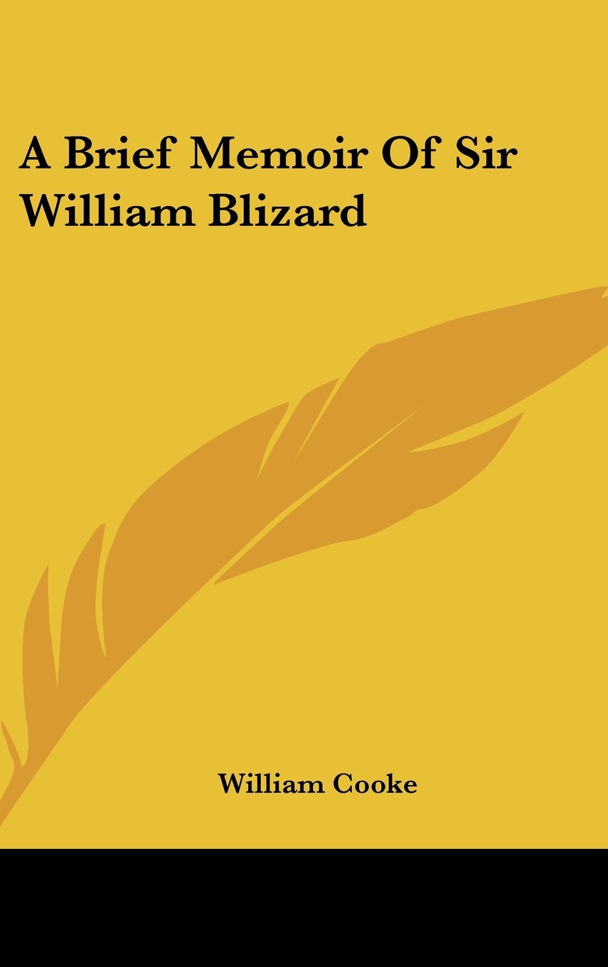 A Brief Memoir Of Sir William Blizard Books