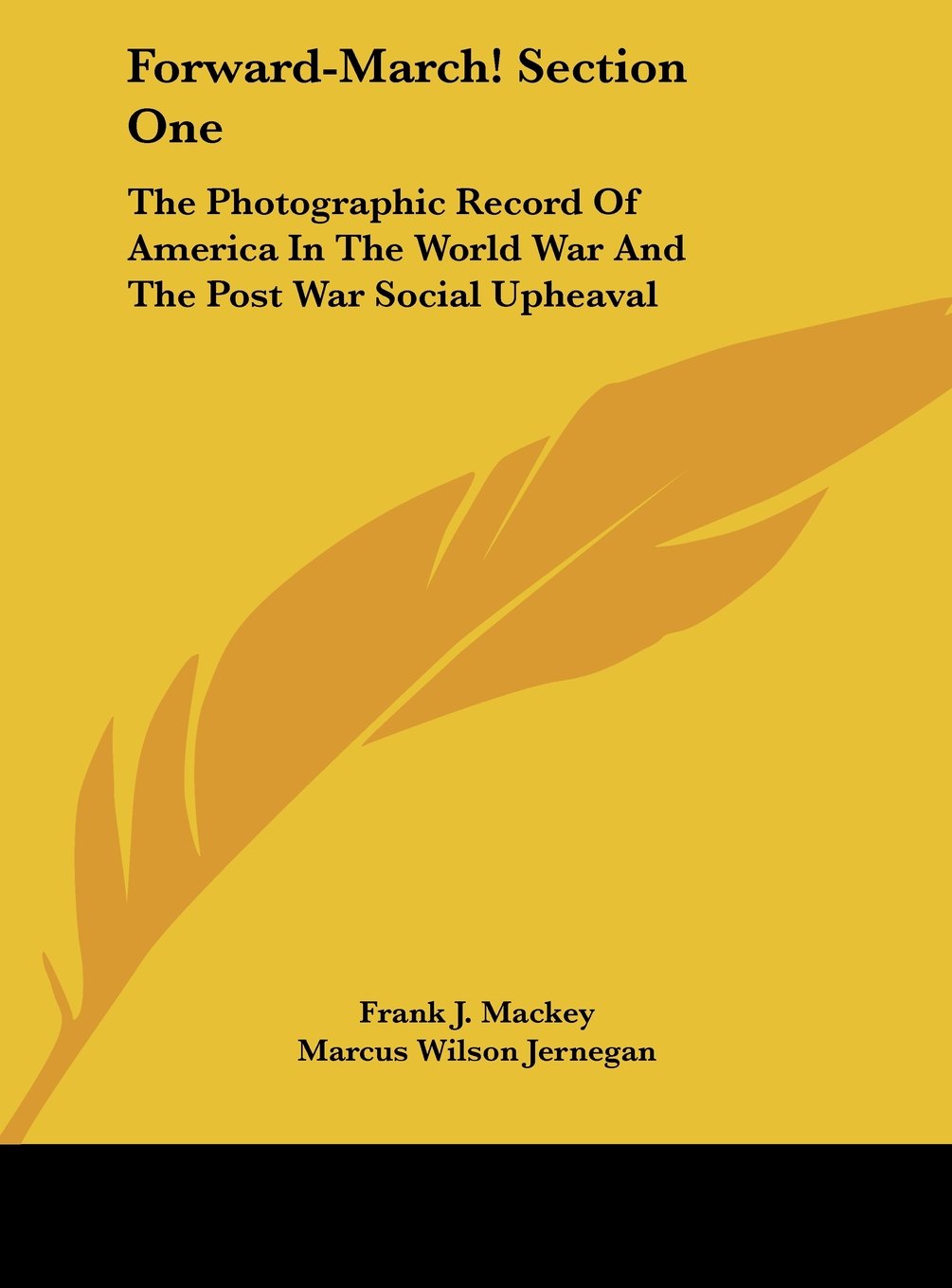 Forward-March! Section One: The Photographic Record Of America In The World War And The Post War Social Upheaval Contemporary literature