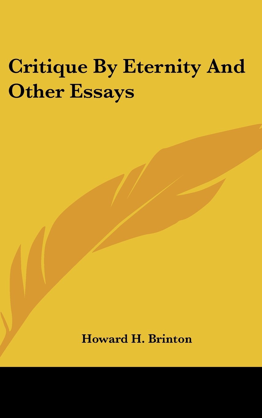 Critique By Eternity And Other Essays Books