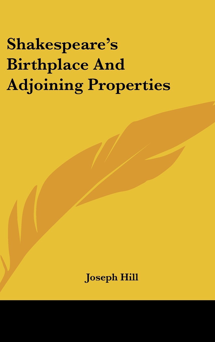 Shakespeare's Birthplace And Adjoining Properties Books