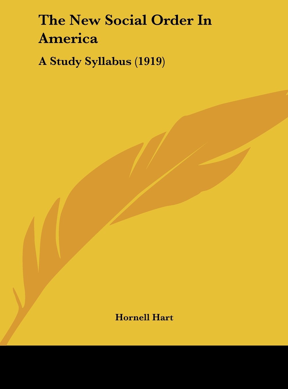 The New Social Order In America: A Study Syllabus (1919) Contemporary literature