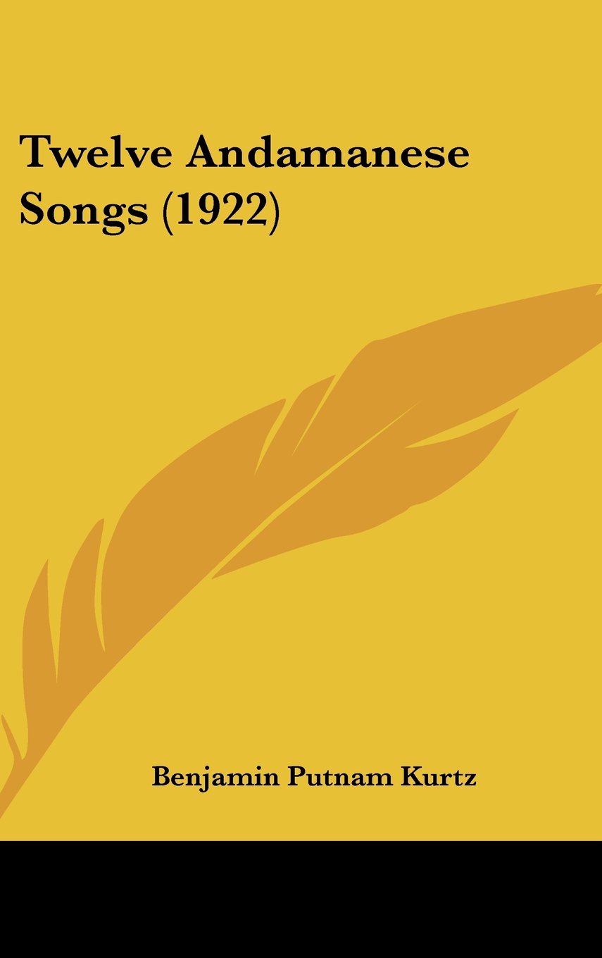 Twelve Andamanese Songs (1922) Books