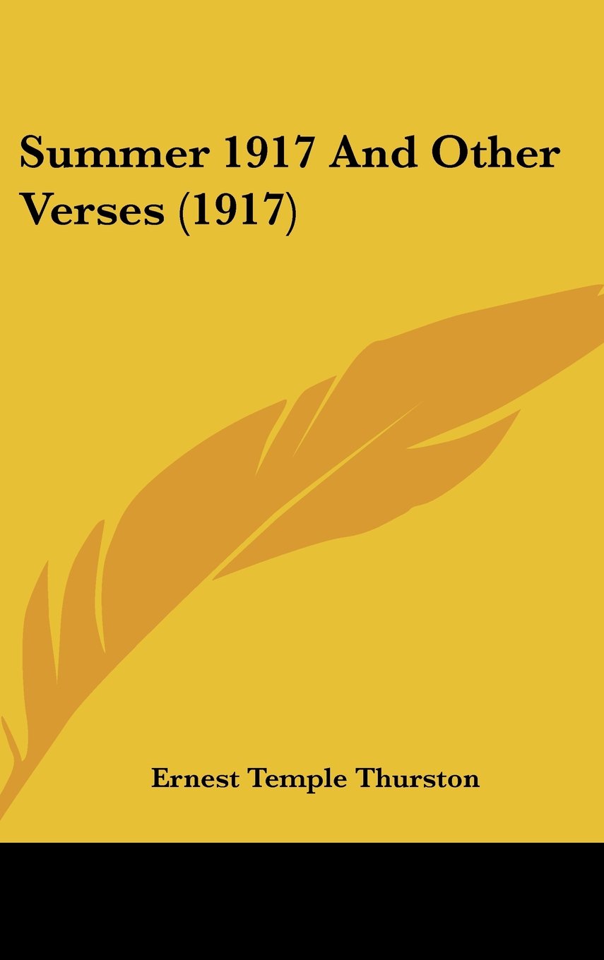 Summer 1917 And Other Verses (1917) Books