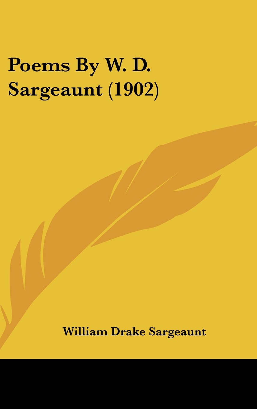 Poems By W. D. Sargeaunt (1902) Books