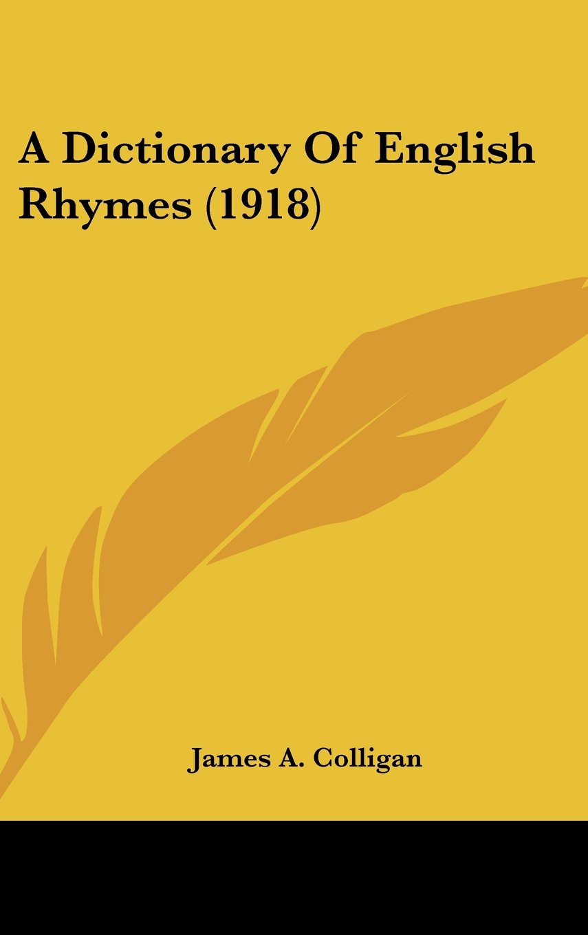 A Dictionary Of English Rhymes (1918) Contemporary literature