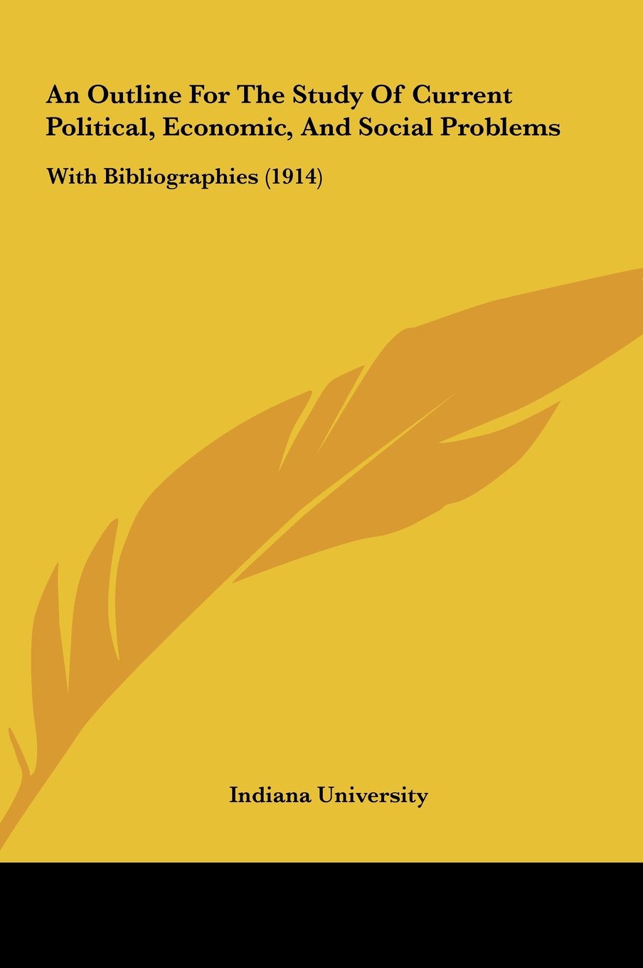 An Outline For The Study Of Current Political, Economic, And Social Problems: With Bibliographies (1914) Contemporary literature