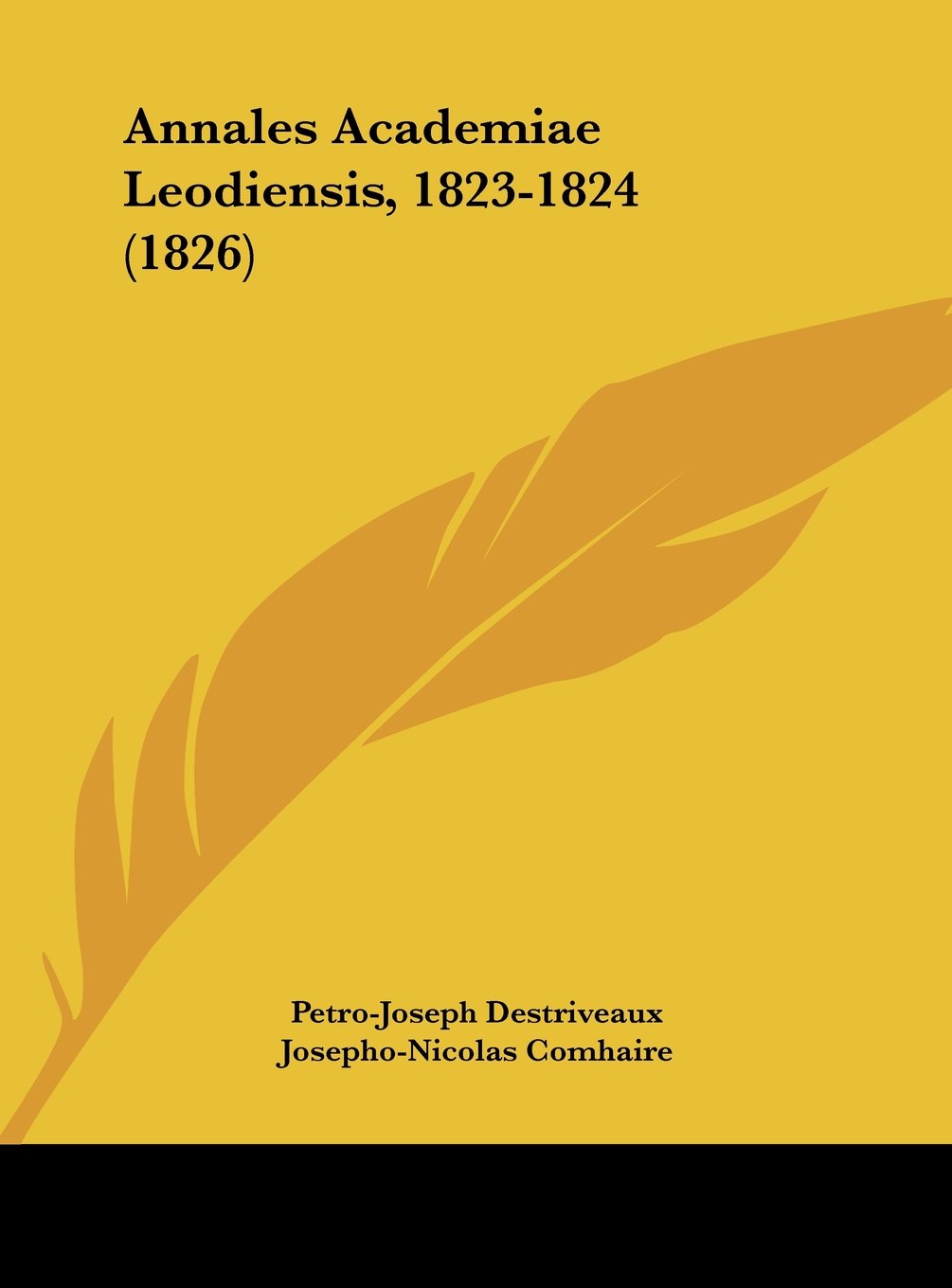 Annales Academiae Leodiensis, 1823-1824 (1826) Contemporary literature
