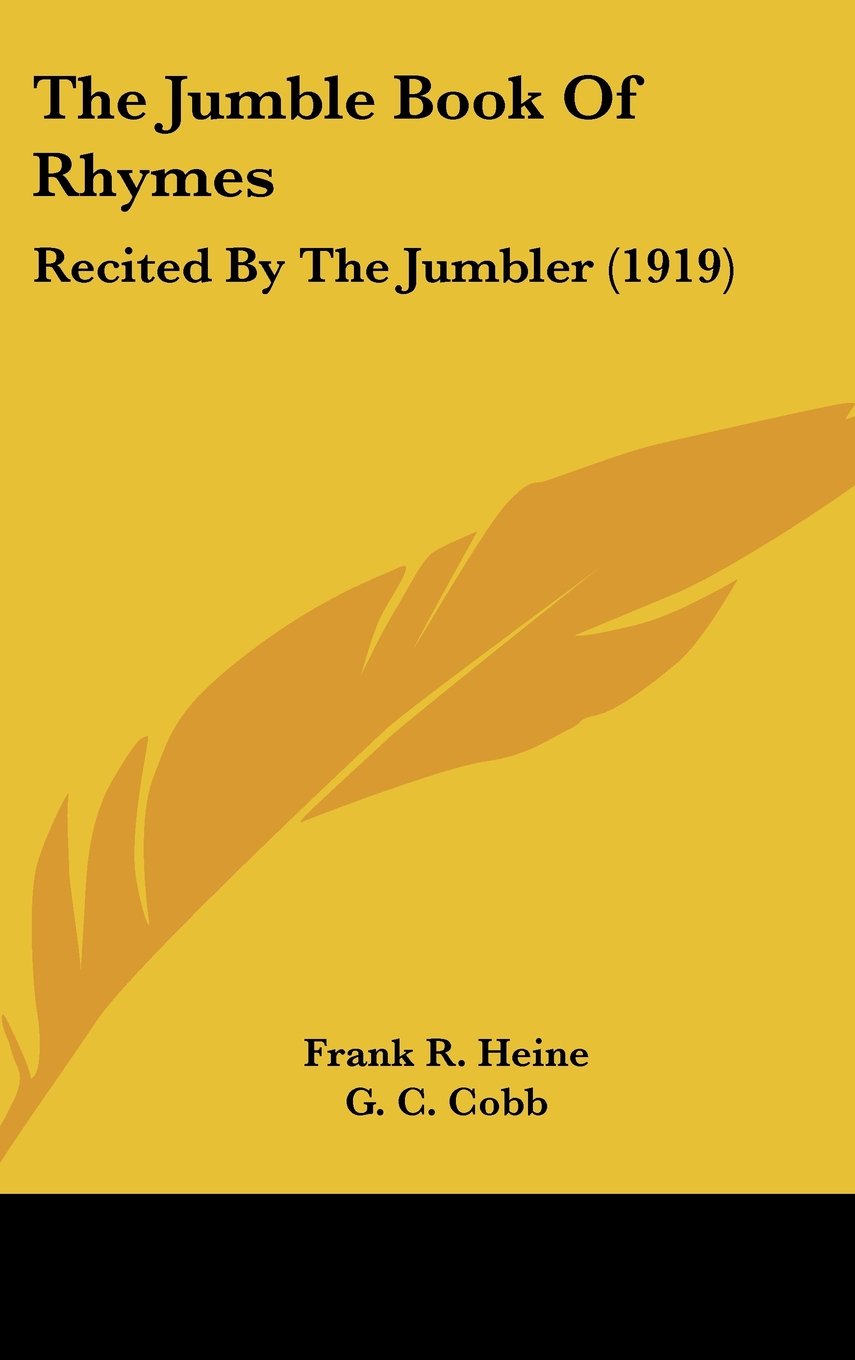 The Jumble Book Of Rhymes: Recited By The Jumbler (1919) Contemporary literature
