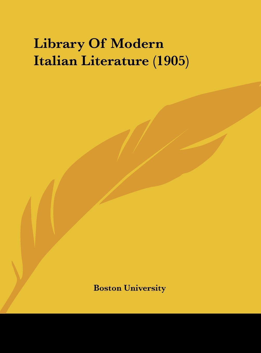 Library Of Modern Italian Literature (1905) Contemporary literature