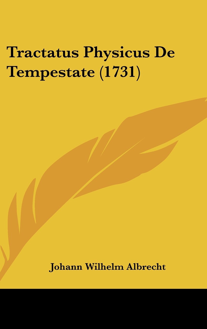 Tractatus Physicus De Tempestate (1731) Contemporary literature