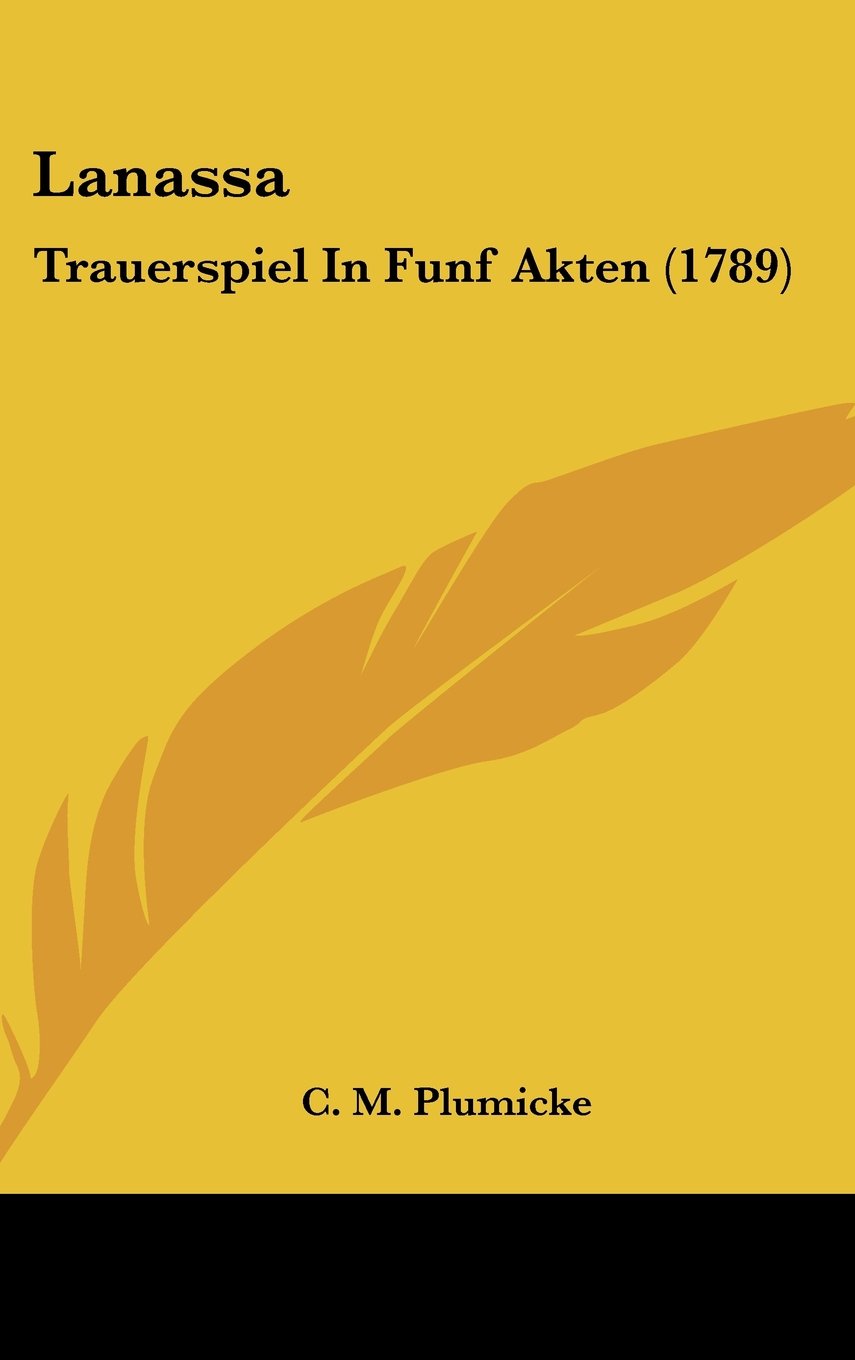 Lanassa: Trauerspiel In Funf Akten (1789) Contemporary literature