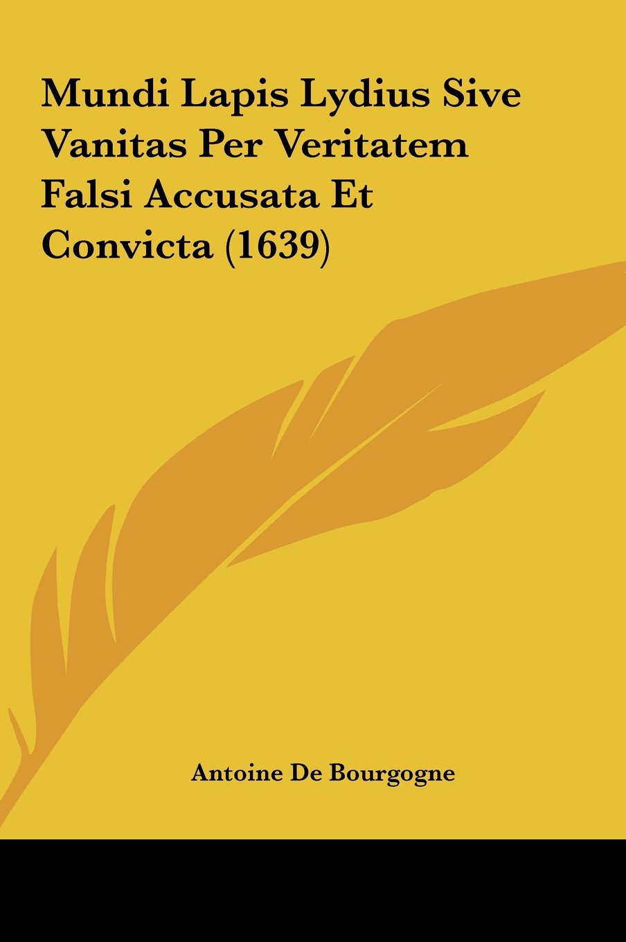 Mundi Lapis Lydius Sive Vanitas Per Veritatem Falsi Accusata Et Convicta (1639) Contemporary literature
