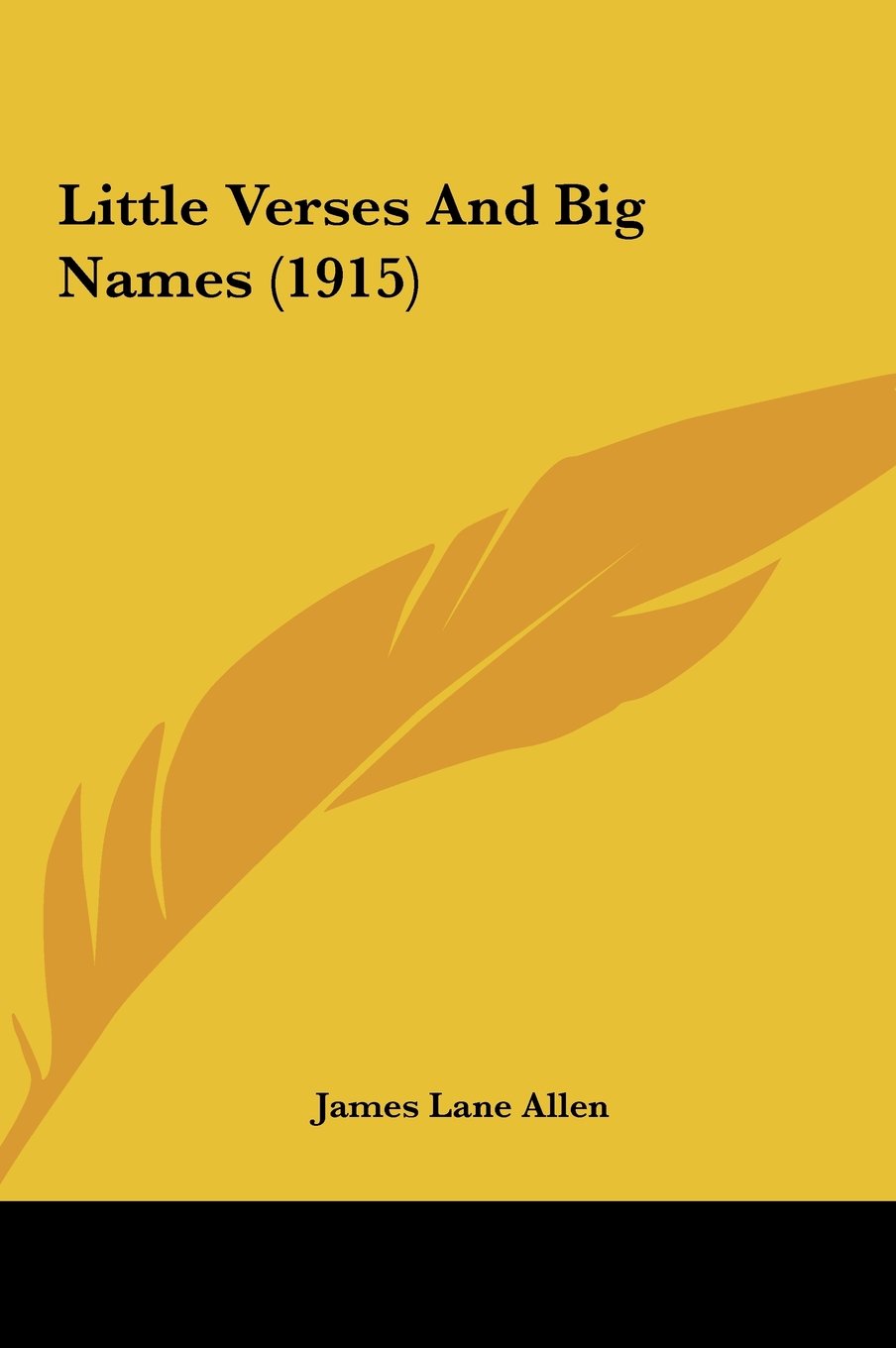 Little Verses And Big Names (1915) Contemporary literature
