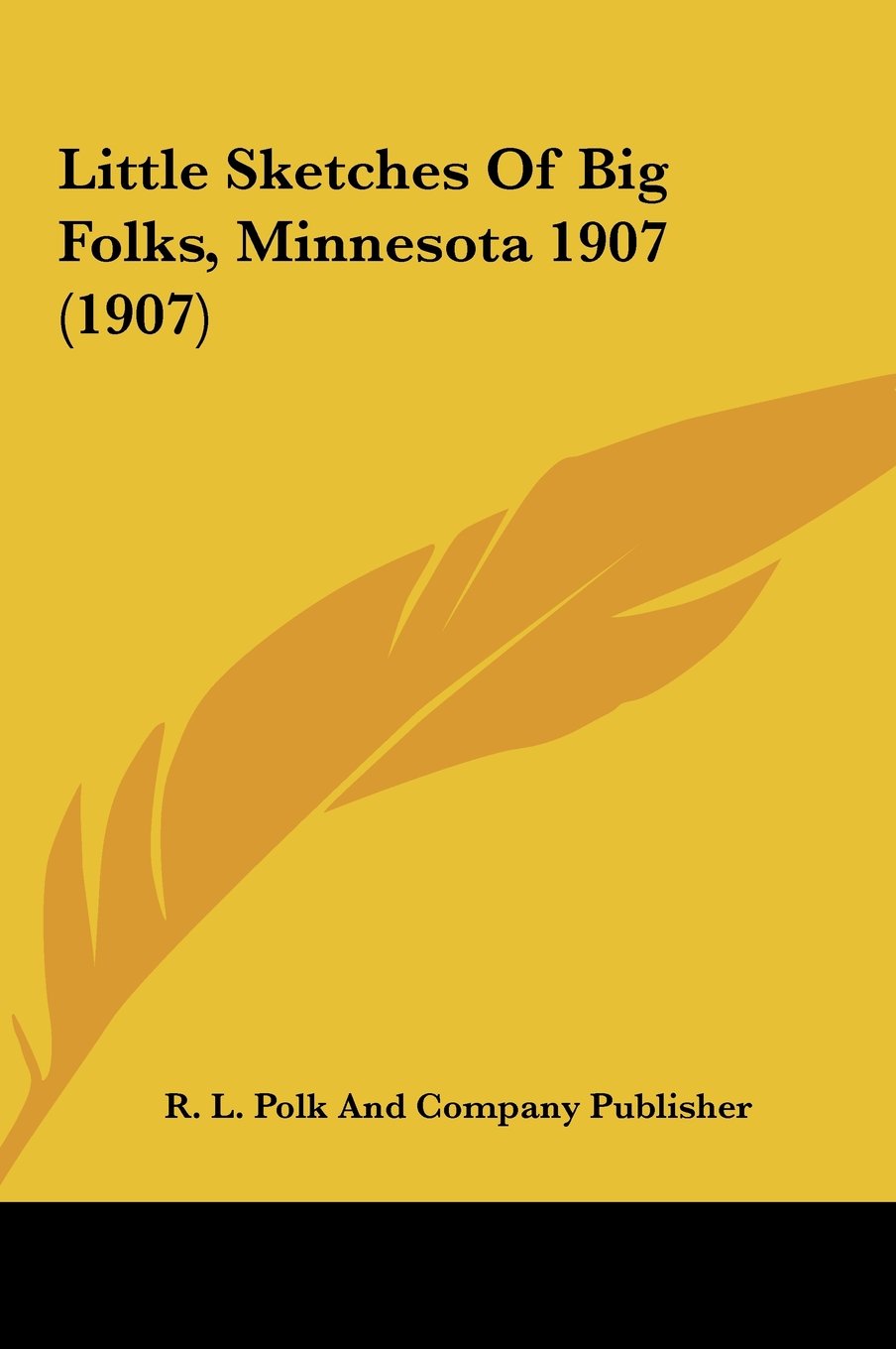 Little Sketches Of Big Folks, Minnesota 1907 (1907) Contemporary literature Books