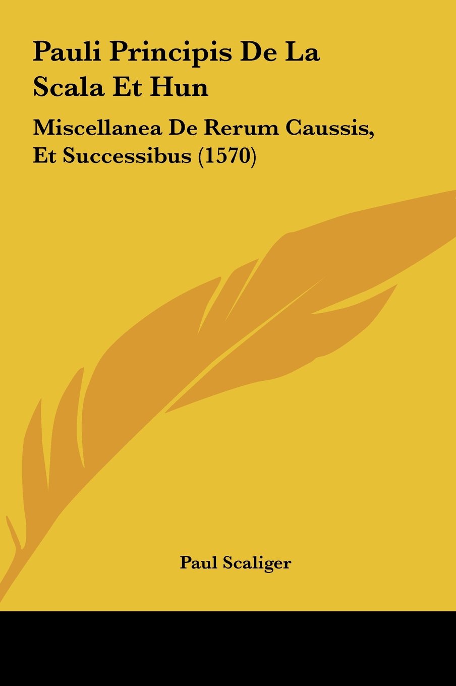 Pauli Principis De La Scala Et Hun: Miscellanea De Rerum Caussis, Et Successibus (1570) Contemporary literature