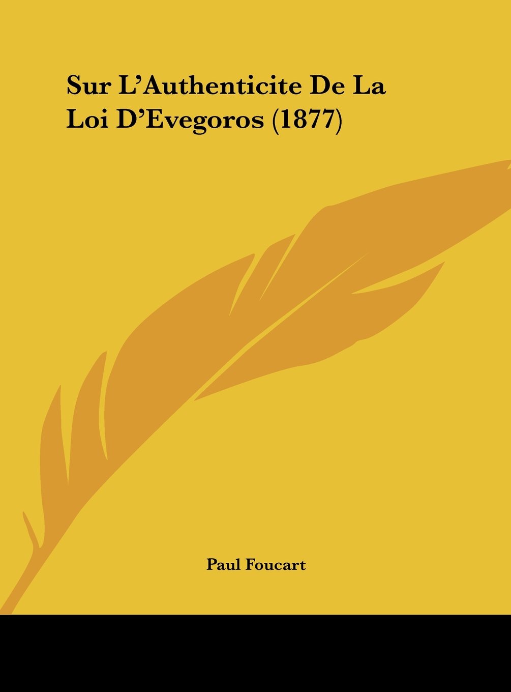 Sur L'Authenticite De La Loi D'Evegoros (1877) Contemporary literature