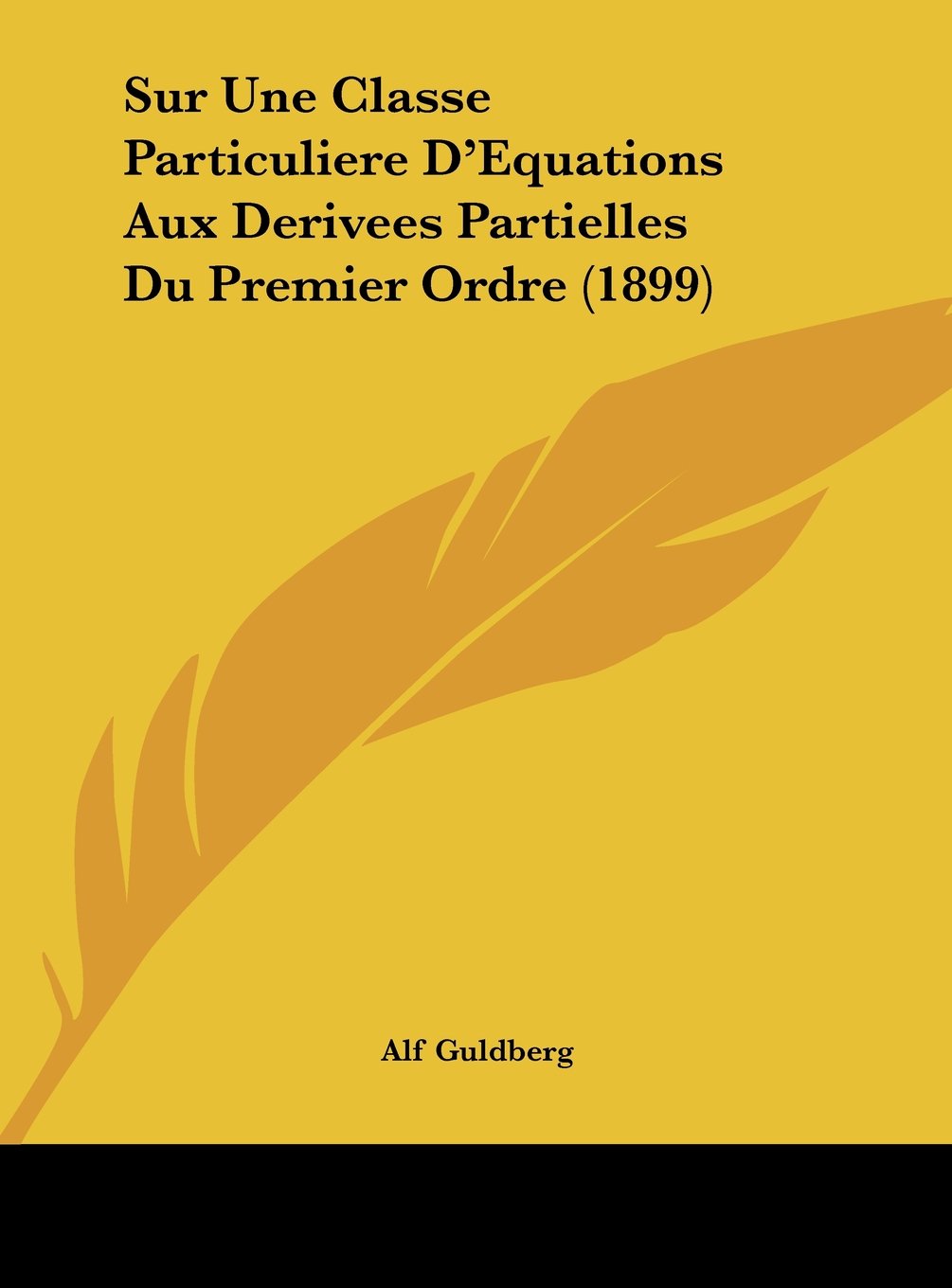 Sur Une Classe Particuliere D'Equations Aux Derivees Partielles Du Premier Ordre (1899) Contemporary literature