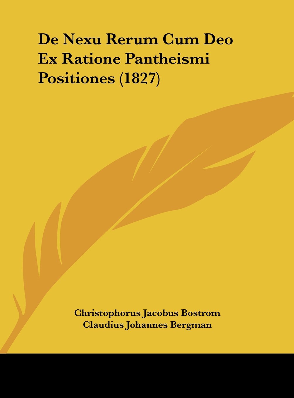 De Nexu Rerum Cum Deo Ex Ratione Pantheismi Positiones (1827) Contemporary literature