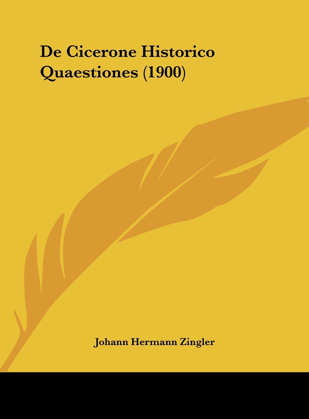 De Cicerone Historico Quaestiones (1900) Contemporary literature