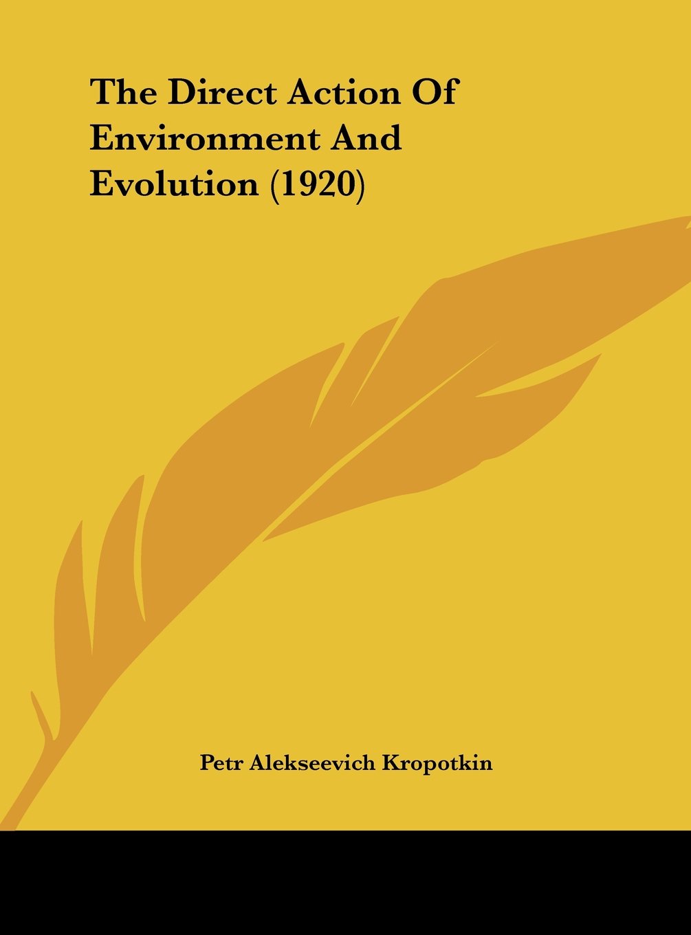 The Direct Action Of Environment And Evolution (1920) Contemporary literature