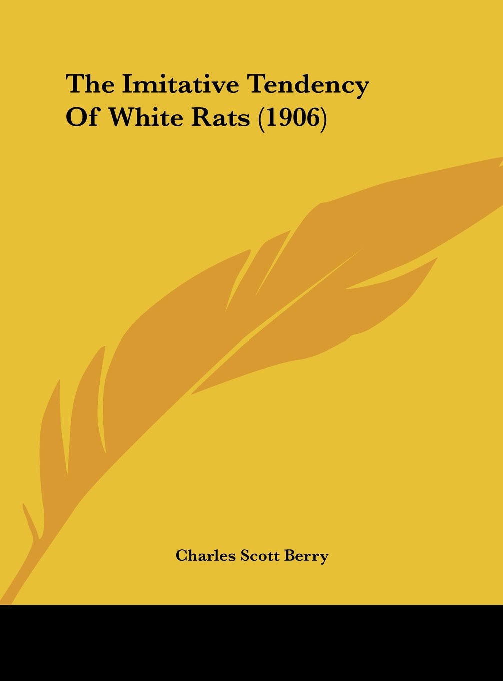 The Imitative Tendency Of White Rats (1906) Contemporary literature