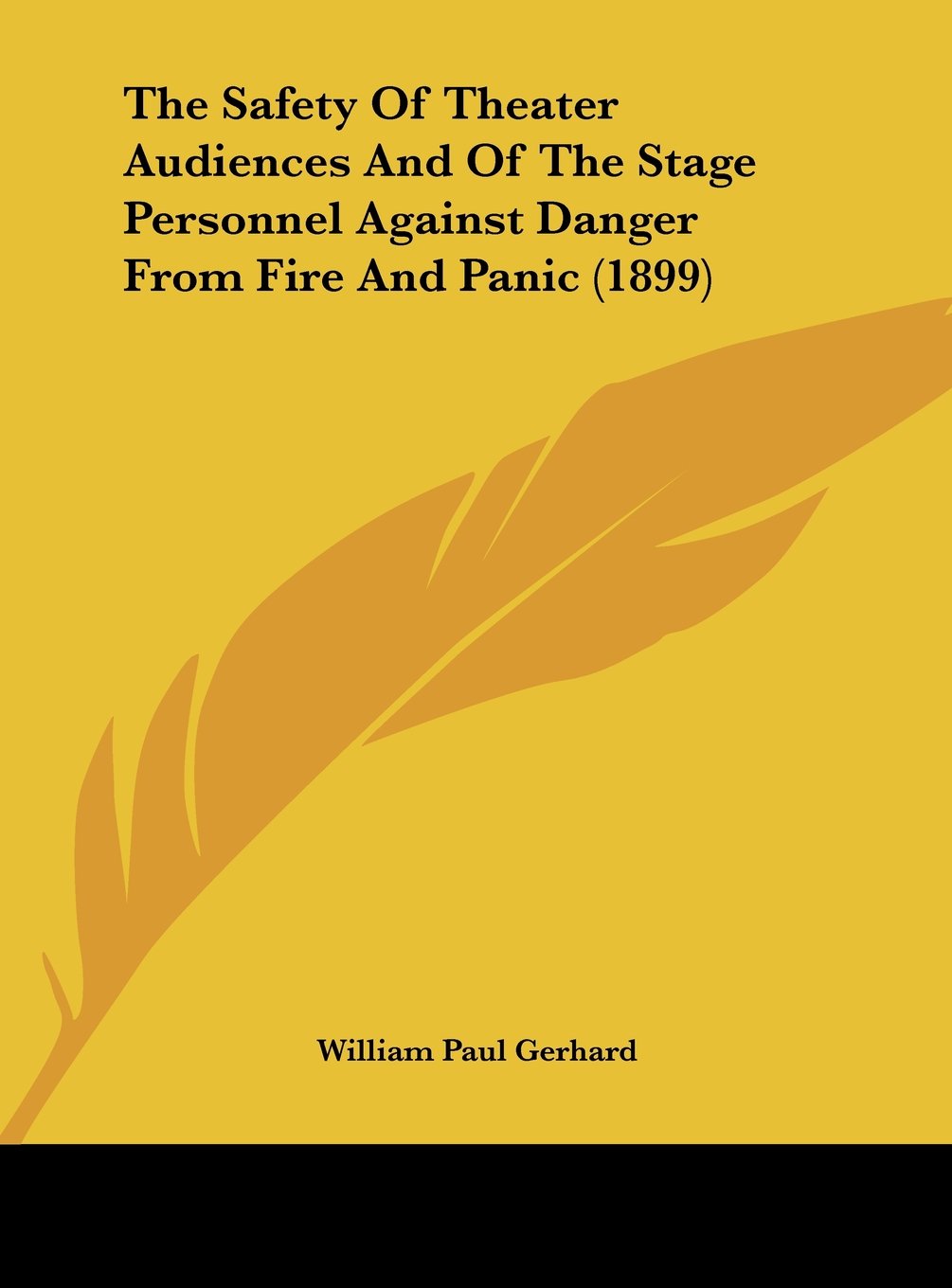 The Safety Of Theater Audiences And Of The Stage Personnel Against Danger From Fire And Panic (1899) Contemporary literature Books