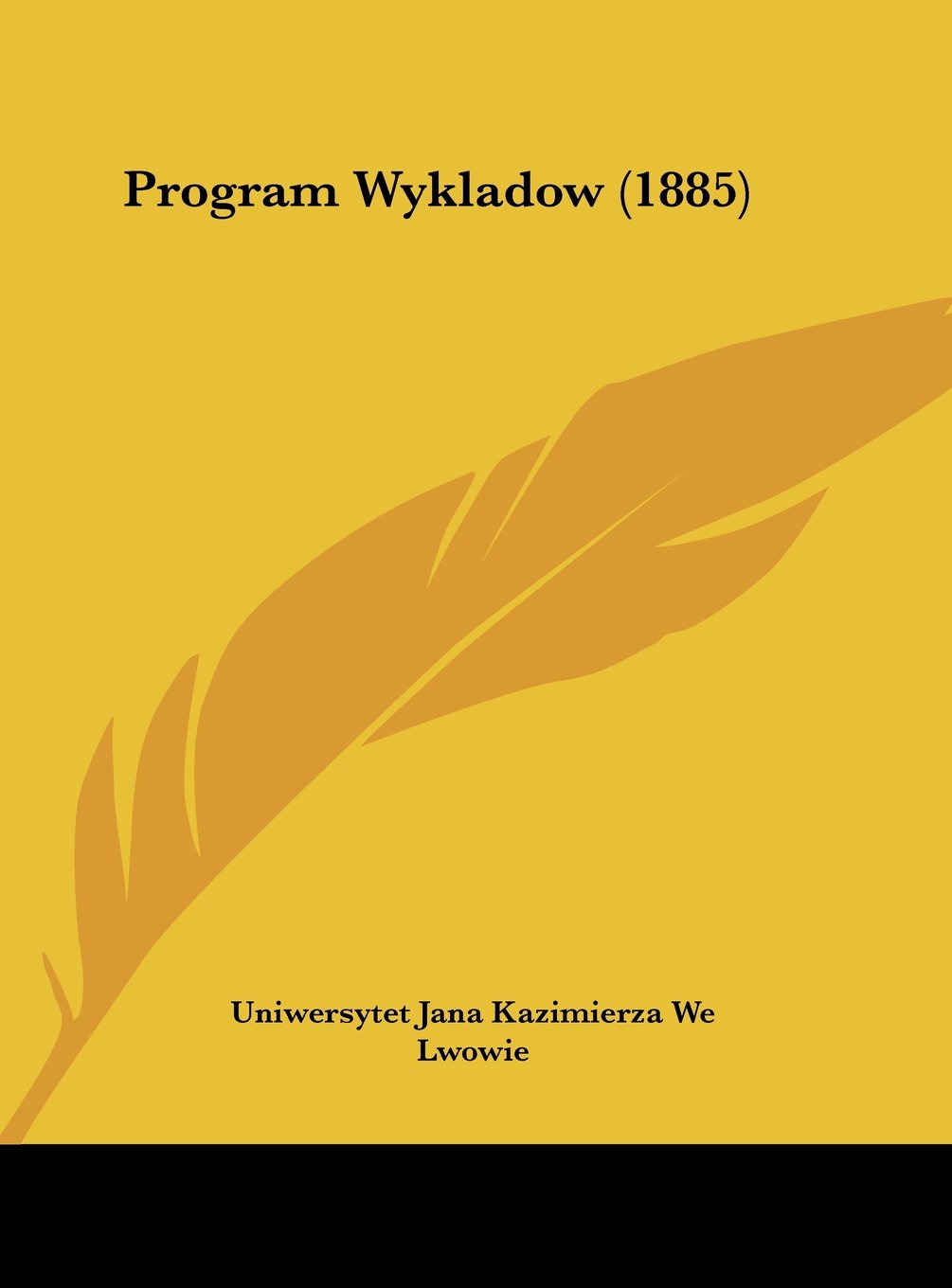 Program Wykladow (1885) Contemporary literature