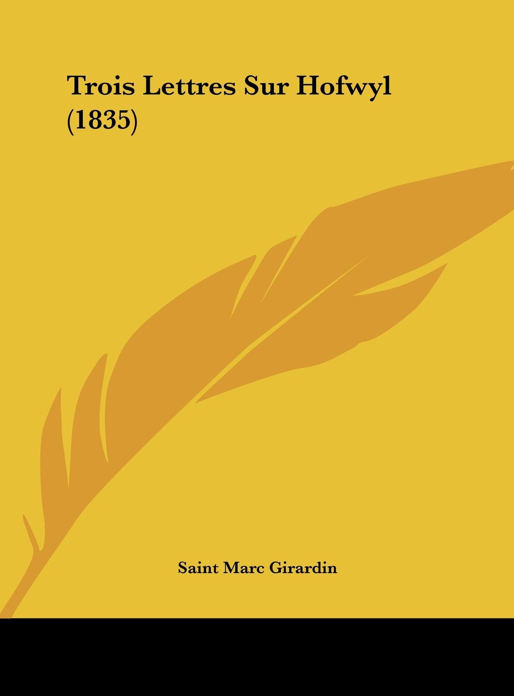 Trois Lettres Sur Hofwyl (1835) Contemporary literature