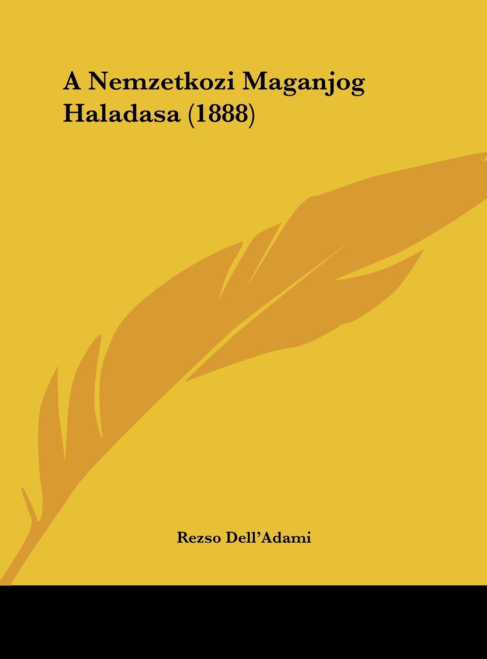 A Nemzetkozi Maganjog Haladasa (1888) Contemporary literature