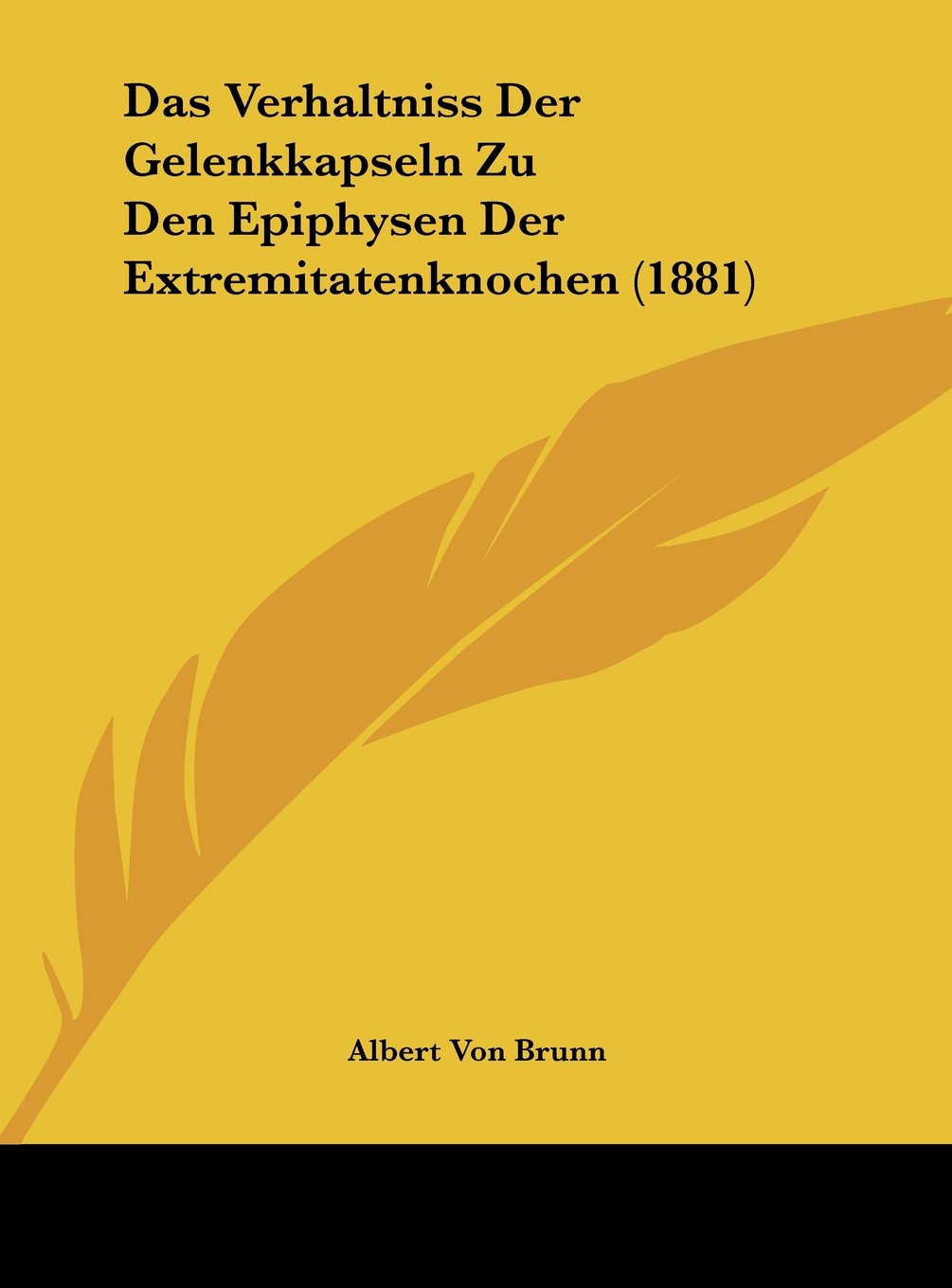 Das Verhaltniss Der Gelenkkapseln Zu Den Epiphysen Der Extremitatenknochen (1881) Contemporary literature