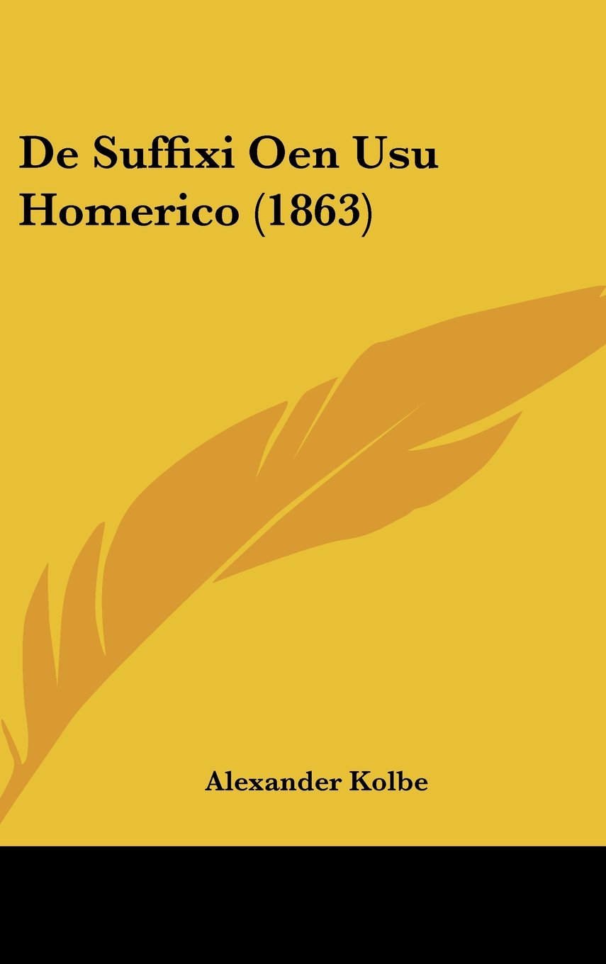 De Suffixi Oen Usu Homerico (1863) Contemporary literature