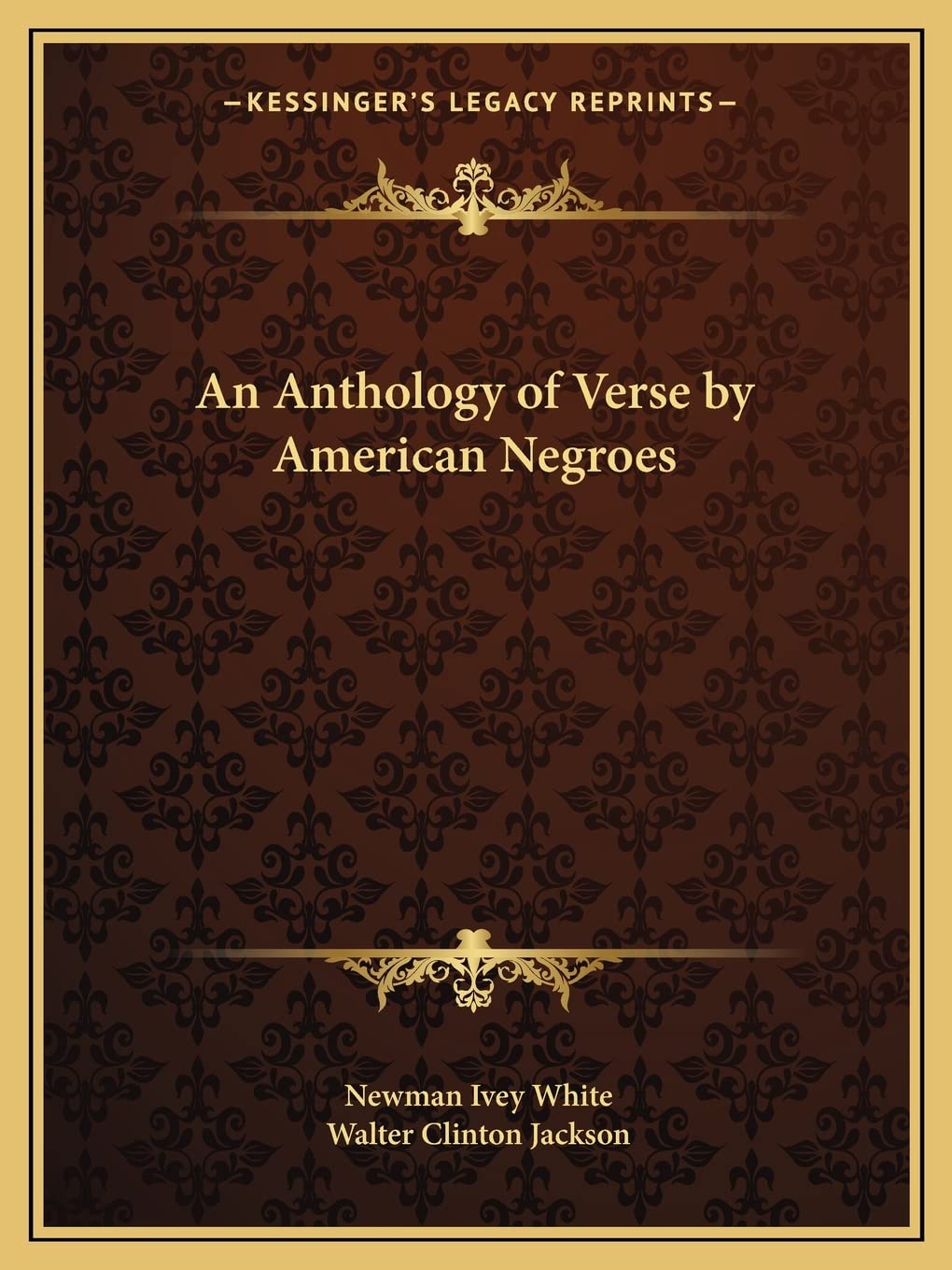 An Anthology of Verse by American Negroes Social Sciences