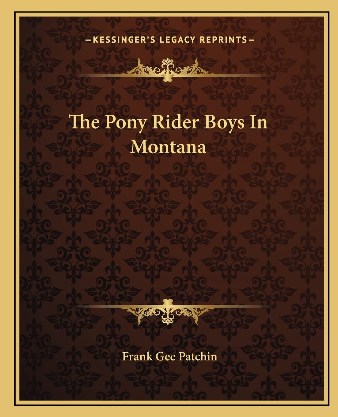 The Pony Rider Boys In Montana Contemporary literature