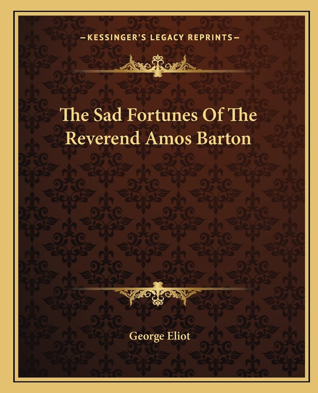 The Sad Fortunes Of The Reverend Amos Barton Contemporary literature
