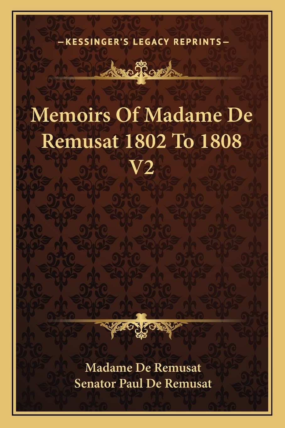 Memoirs Of Madame De Remusat 1802 To 1808 V2 International