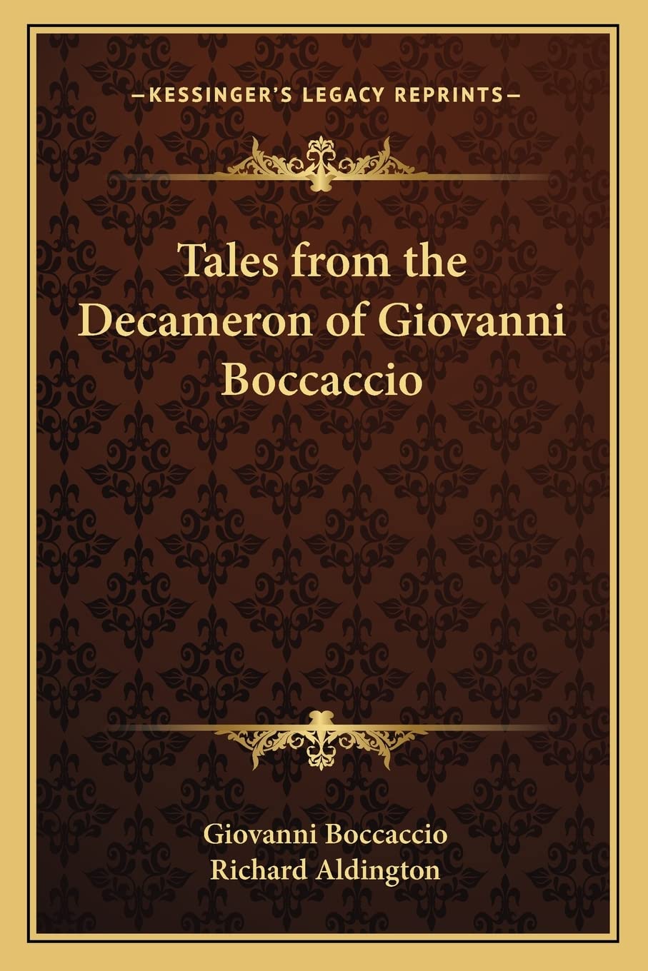Tales from the Decameron of Giovanni Boccaccio Contemporary literature