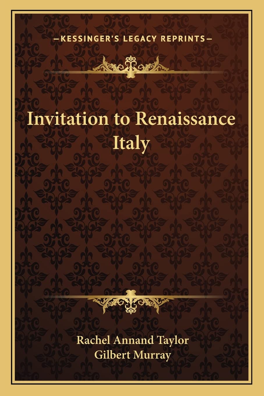 Invitation to Renaissance Italy Contemporary literature