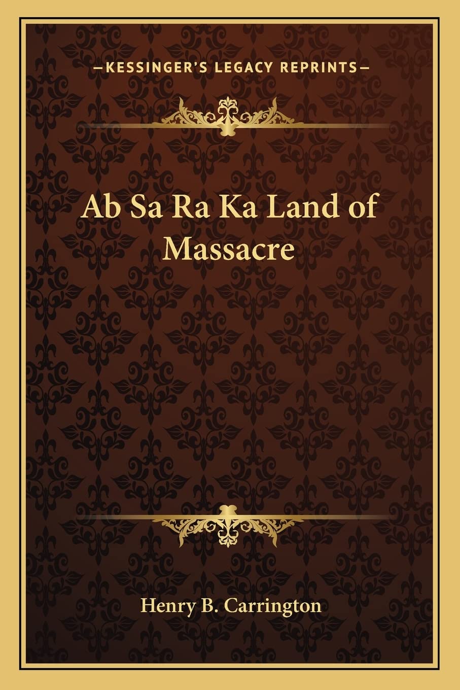 Ab Sa Ra Ka Land of Massacre Contemporary literature