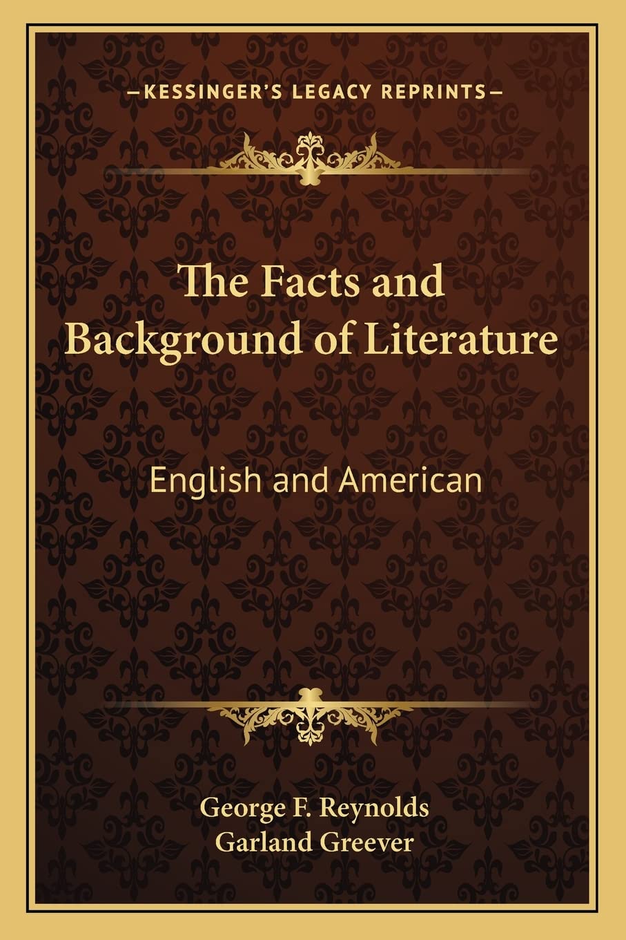 The Facts and Background of Literature: English and American Contemporary literature Books